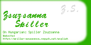 zsuzsanna spiller business card